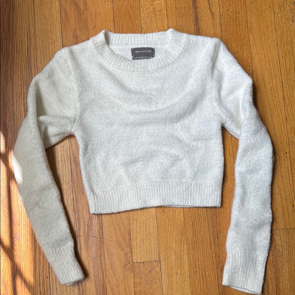 Urban Outfitters White Crew Neck Sweater